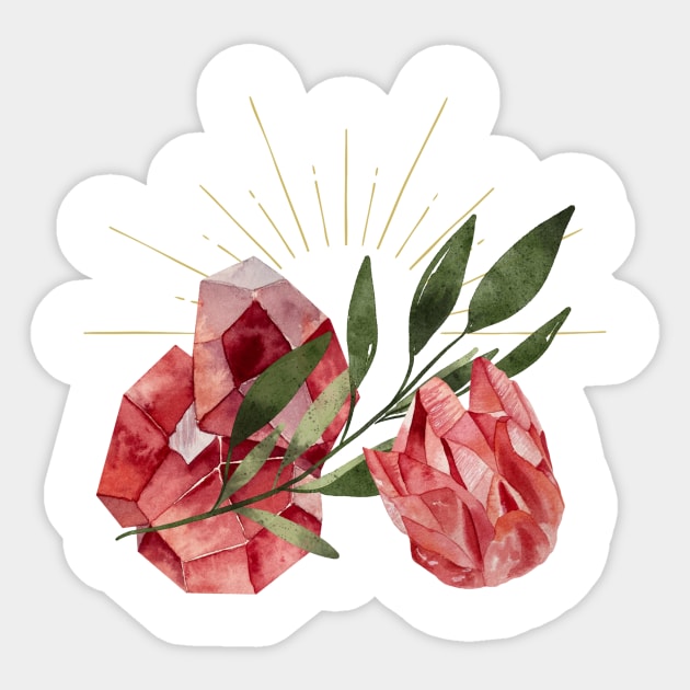 Red crystal Sticker by Ametista Ilustrations